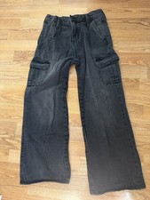 Old Navy High Rise Baggy Wide Leg Black Jeans Size 12 Youth