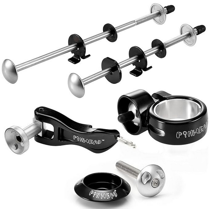 NEW Pinhead Quick Release Whole Bike Lock Set for Wheels Seat Post & Headset