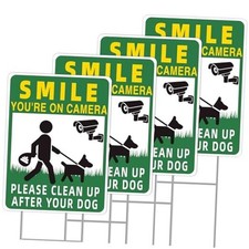 Clean UP After Your Dog Signs 13"x10" 4-Pack Clean UP After Your Dog Signs-01