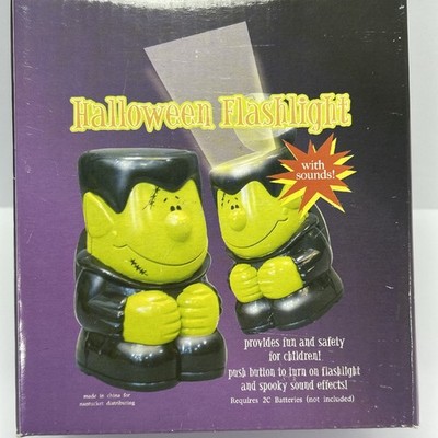 Vintage Christmas Tree Shop Halloween Flashlight [Frankenstein] NIB H607