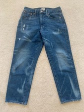 J CREW Jeans Sz 27 Slouchy Boyfriend High Rise Medium Wash 100 Cotton AX104