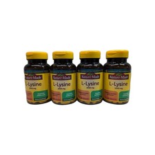  4 NATURE MADE L-LYSINE 1000 MG ESSENTIAL AMINO ACID 60 TABLETS Each EXP 03/29 