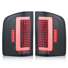 Smoke Lens Led Tail Lights For 2007-2014 Chevy Silverado 1500 2500 Black Lamps