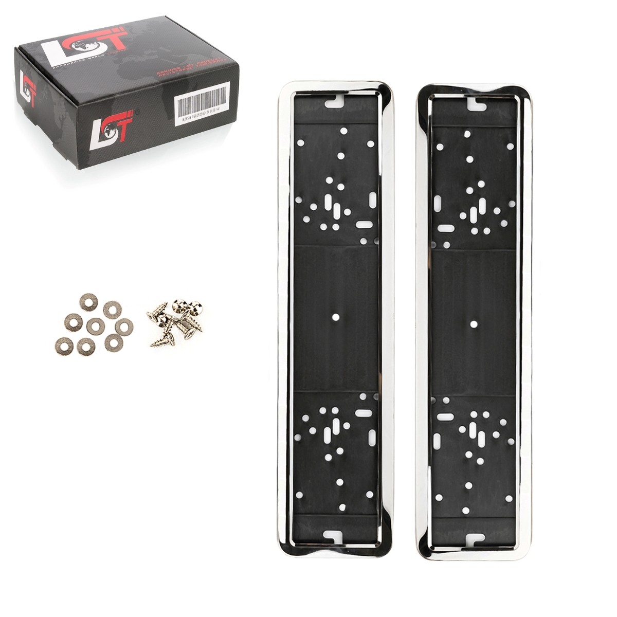2x License Plate Holder Car Number Plate Mounting Chrome Colors for LEXUS