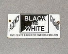 VINTAGE BLACK WHITE CIGARS TOBACCO PORCELAIN SIGN CAR GAS OIL TRUCK MOTORCYCLE