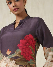 Women Floral Print Straight Kurti