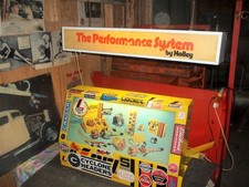 Vintage HOT ROD SPEED SHOP-ACCEL CATALOGS HOLDER-CATALOGS & HOLLEY LIGHT