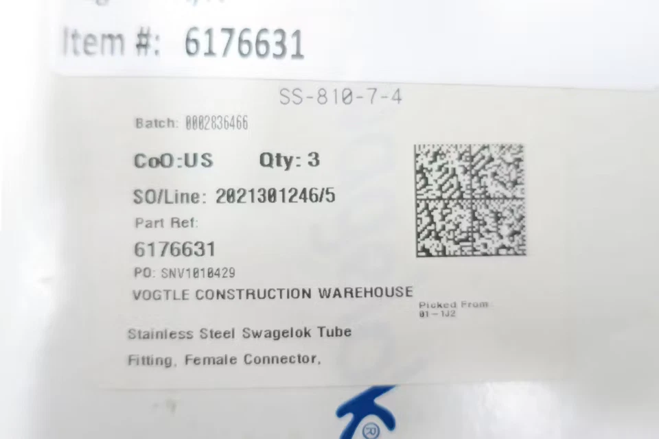 Box Of 3 Swagelok SS-810-7-4 Stainless Pipe Adapter 1/2in Tube X 1/4in Npt - Image 4 of 4