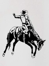 18 Rodeo Bucking Bronco Horse Sticker Decal Car Van Horse Trailer Horse Box 4x4