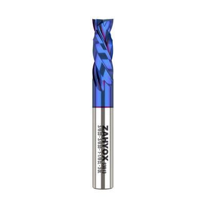 Zahyox S3813 Pro 3/8 Shank Solid Carbide Naco Coated Compression Spiral Router