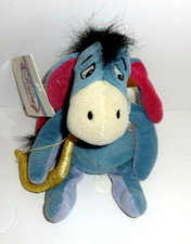 DISNEY STORE WINNIE THE POOH CUPID EEYORE 9" PLUSH VALENTINE'S DAY MINI BEAN BAG