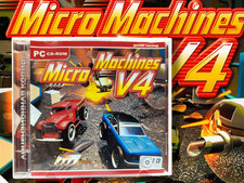Micro Machines V4 – Rare Set of 2 Compact Discs – Vintage Arcade Racing Game