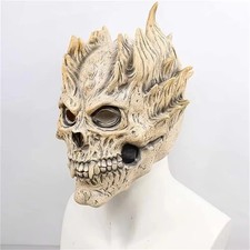 New Halloween Full Head Skull Mask Durable Latex Skeleton Demon Headgear Helmet