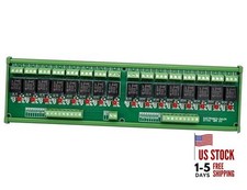 DIN Rail Mount 16 SPDT 10Amp Power Relay Interface Module DC 5V