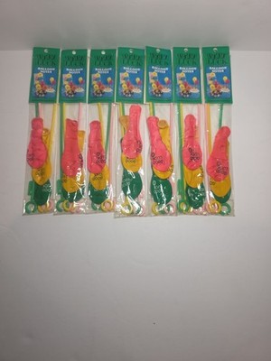 GOOD LUCK Balloon Notes Vintage Lot Of 7 Packs Party Decor 