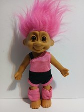 Russ Articulated Troll Doll w Aerobics Pink Exercise Outfit 6.5" inch Pink Hair