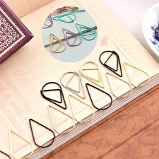 Clip Craft Kawaii Cute Drop Shape Paper Clip Metal 100 Pieces Stationer Bookmark