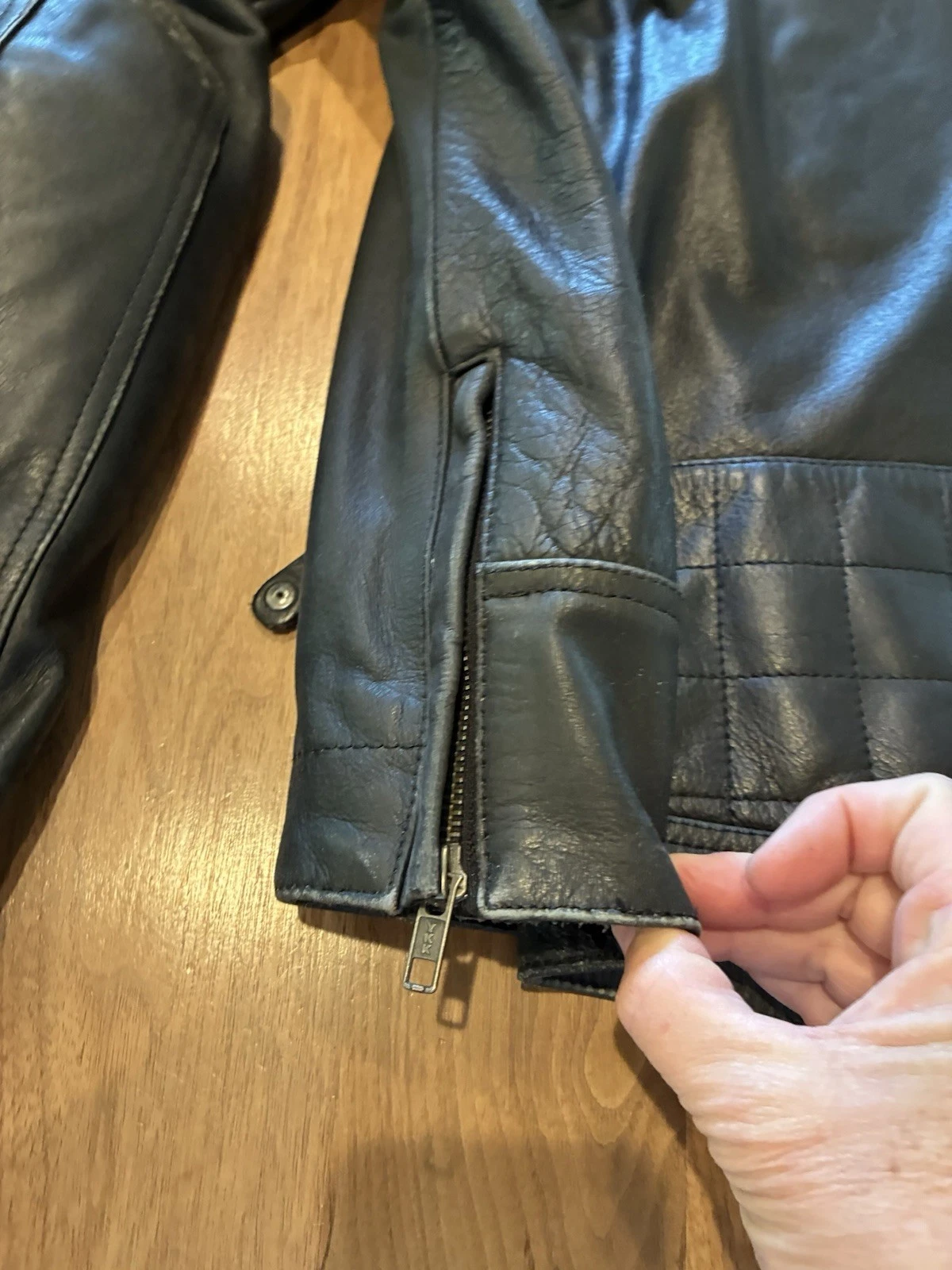Roland Sands Black Buffalo Leather Moto Jacket Jagger W/Armor Knox Pads Vented S image 18