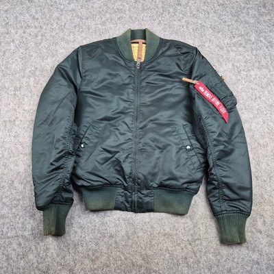 Alpha Industries Jacke Herren grün Small MA1 Bomber Intermediate Military Flyers