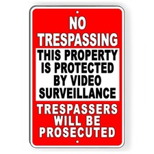 Property Protected By Video Surveillance Warning Security Camera 5 SIZES S060