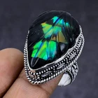 Ethiopian Opal Gemstone 925 Sterling Silver gift Jewelry Ring Size 9 i211