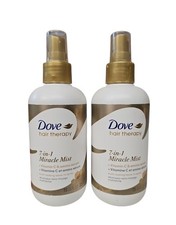 2 Pack Dove Hair Therapy 7 in 1 Miracle Mist Leave In Hairspray 7.5 Fl Oz