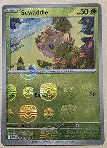 Pokemon White Flare Sewaddle - (Master Ball Pattern) 001/086 