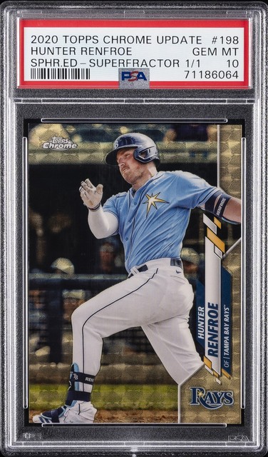 2020 Topps Chrome Update Sapphire Ed Superfractor 1/1 Hunter Renfroe 1/1 PSA 10