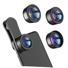 Phone Camera Lens,Upgraded 3 in 1 Phone Lens kit-198 Fisheye Lens Macro