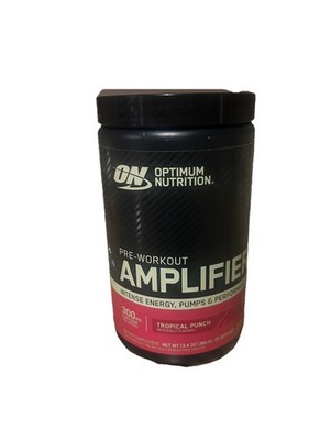 NEW! Optimum Nutrition Pre-Workout Amplifier 13.4oz (20 servings) Tropical Punch