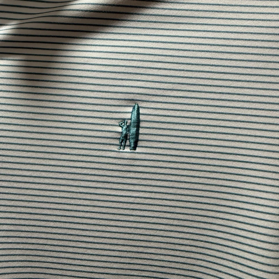 Johnnie-O Performance Stretch 1/4 Zip Pullover Golf Size Large Blue Striped - Image 3 of 4