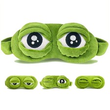 Funny 3D Frog Cute Sleeping Eye Mask Blindfold Travel Sleep Masks Soft Eye Cover