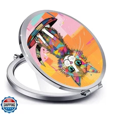LONNAONE Compact Mirror for Women,Round Mini Pocket Travel Makeup
