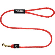 Mad Dog Products Standard Clip Dog Leash 3/8  x 4  Red Signature Rope