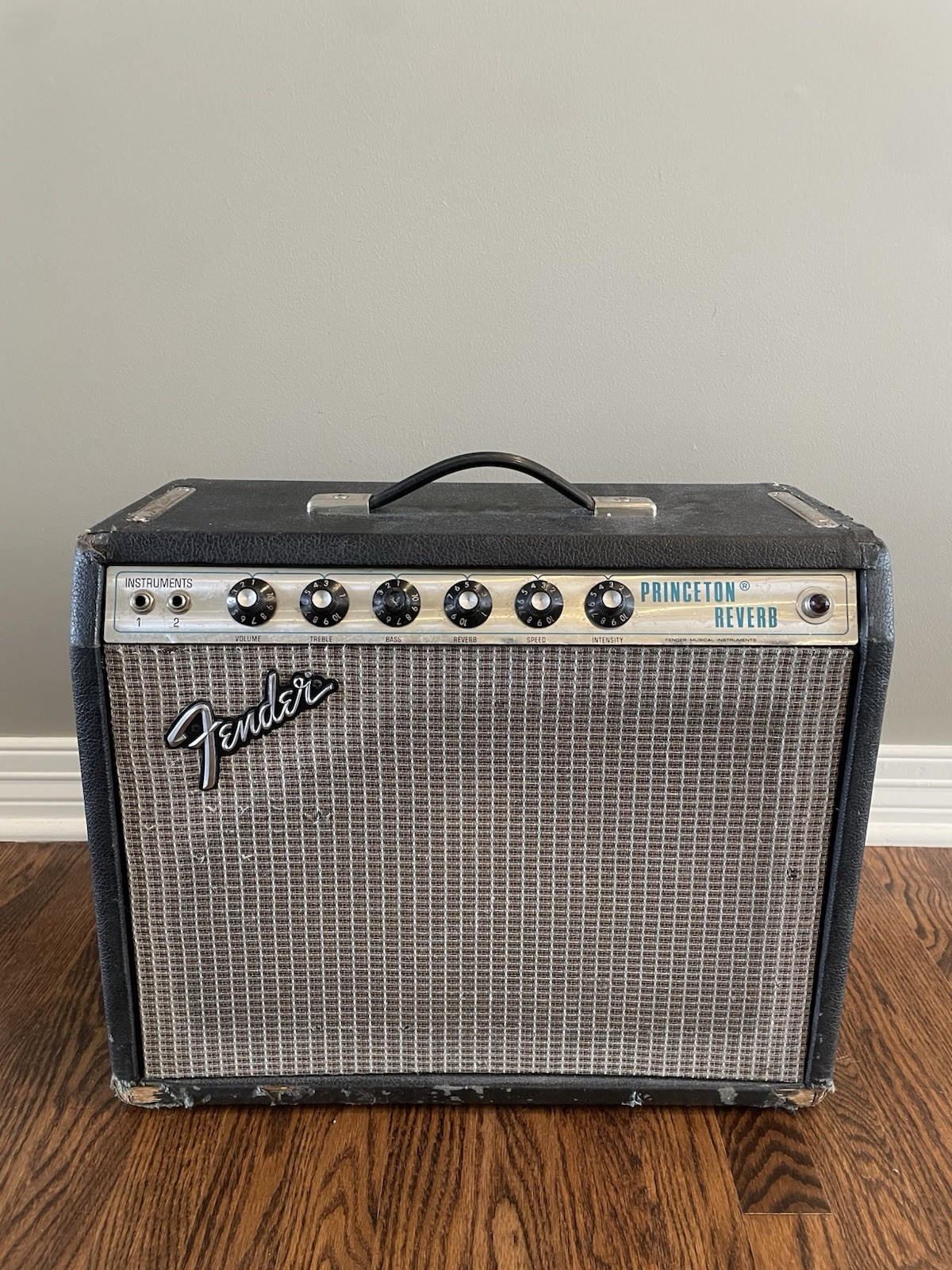 1974 Fender Princeton Reverb Silverface Vintage Tube Amp w /  JBL K110 Speaker