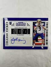 2019 Panini Contenders Draft Picks - College Ticket Jake Browning #279 (AU, RC)