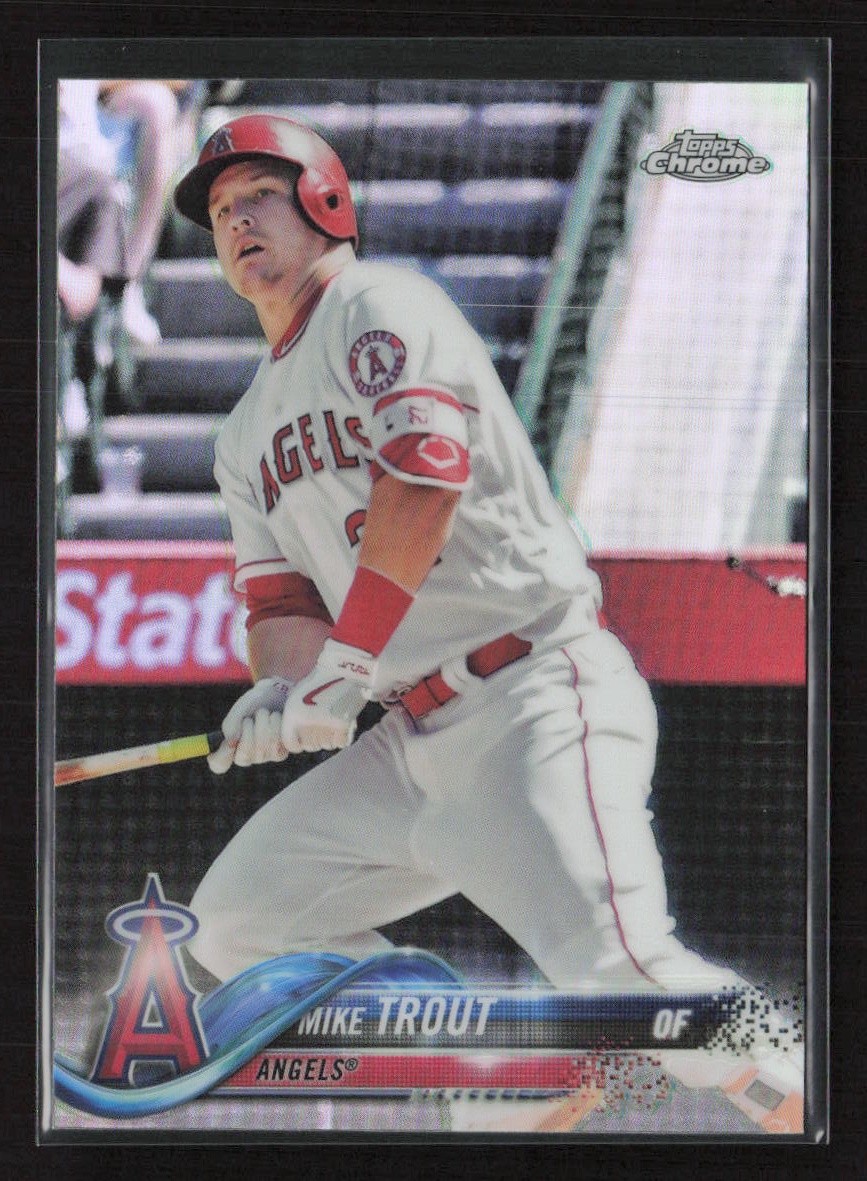 2018 Topps Chrome Refractor #100 Mike Trout - NM/MT+