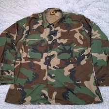 Propper Jacket Mens XL Long Green Camo Shacket Pockets Button Up Battle Rip