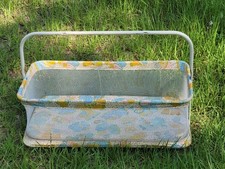 Vintage Baby Bassinet Cradle Bears 60s-70s Parts Or Repair No Swing Basket Only