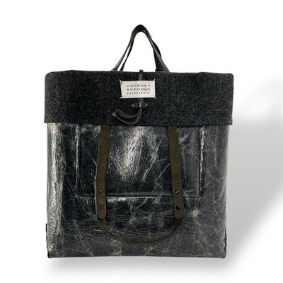 Maison Margiela 2Way Field Over Tote Shoulder Bag A4 Size Gray Women Bag Origina