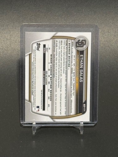 2023 Bowman Chrome Mega Box #BCP-171 Ethan Salas Mojo Refractor San Diego Padres - Picture 2 of 2