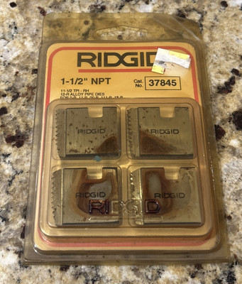 Ridgid 37845 1-1/2  NPT PIPE DIES 1-1/2  Rigid conduit dies NEW SEALED