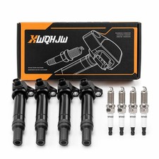 4x Ignition Coil 4x Spark Plugs For 2006-2011 Kia Rio I4 1.6L UF499