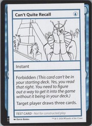 Can't Quite Recall (Mystery Booster 2 Playtest Card)