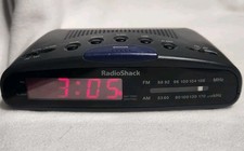 RadioShack Clock Radio Unisex OS Black 12-1630 AM FM LED Digital Snooze
