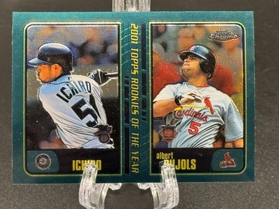 Ichiro & Albert Pujols 2001 Topps Chrome Traded T99 Rookies of the Year HOF RC