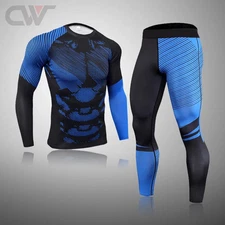 Winter Thermal Underwear Set Men's Sportswear Running Training Warm Base Layer C