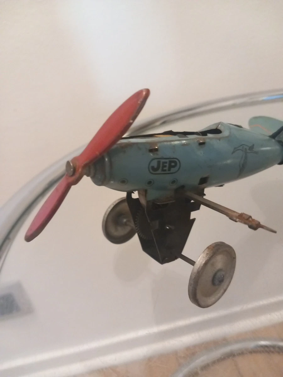Jouet Ancien En Tôle – Avion – Mécanisme à Ressort – Vintage