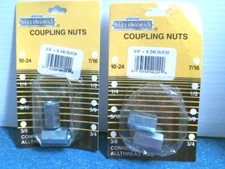 Steelworks 40129, 5/16"-18 Zinc Coupling Nuts, 2 pk., Lot of 2,  FREE SHIPPING