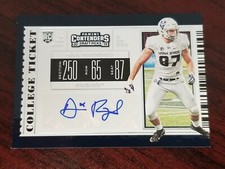 2019 Contenders Draft #152 Dax Raymond Utah State Bears TE Rookie Auto Lot D